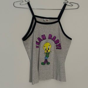 vintage 1997 looney tunes YEAH BABY crop tank top. xs/s